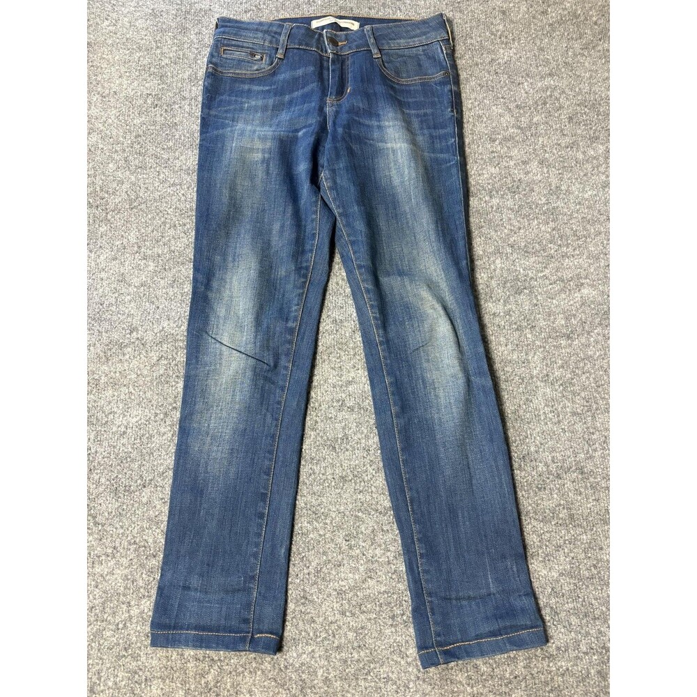 Comptoir Des Cotonniers Jeans Womens 36 28x26 Blue Slim Straight Stretch Denim